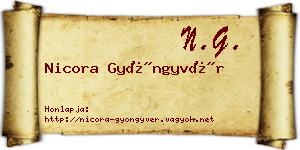 Nicora Gyöngyvér névjegykártya